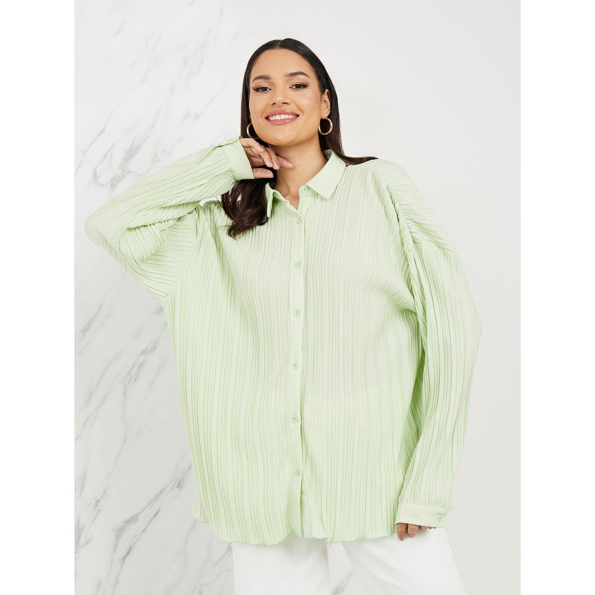 Styli Oversized Plisse Drop Shoulder Shirt-women-clothing-shirtsandblouses-shirts-image-1