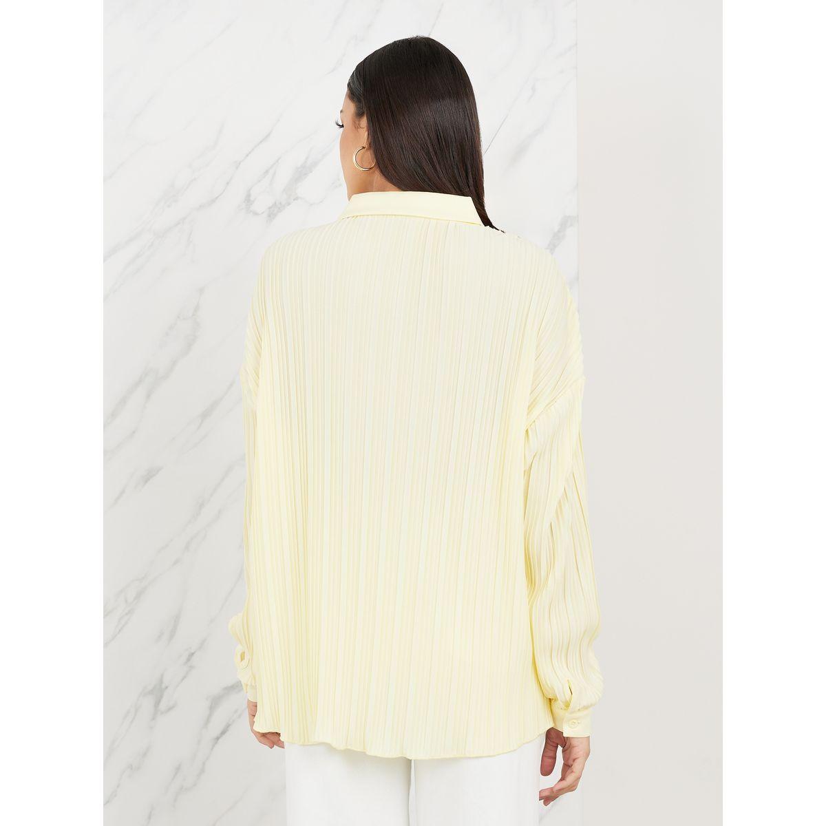بلوزة بليسيه واسعة بكتف منخفض-women-clothing-shirtsandblouses-shirts-image-5