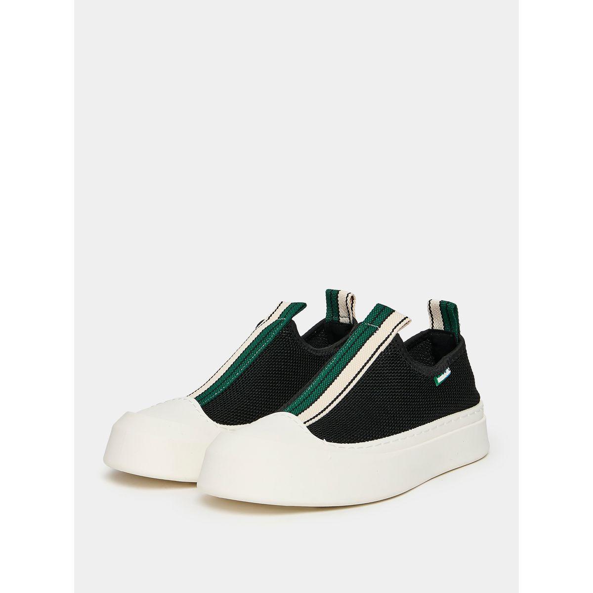 Styli Striped Strap Round Toe Knit Upper Platform Sole Sneaker-men-shoes-sneakers-image-2