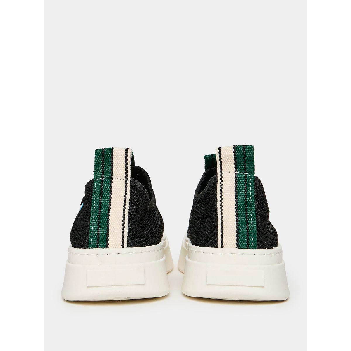 Styli Striped Strap Round Toe Knit Upper Platform Sole Sneaker-men-shoes-sneakers-image-3