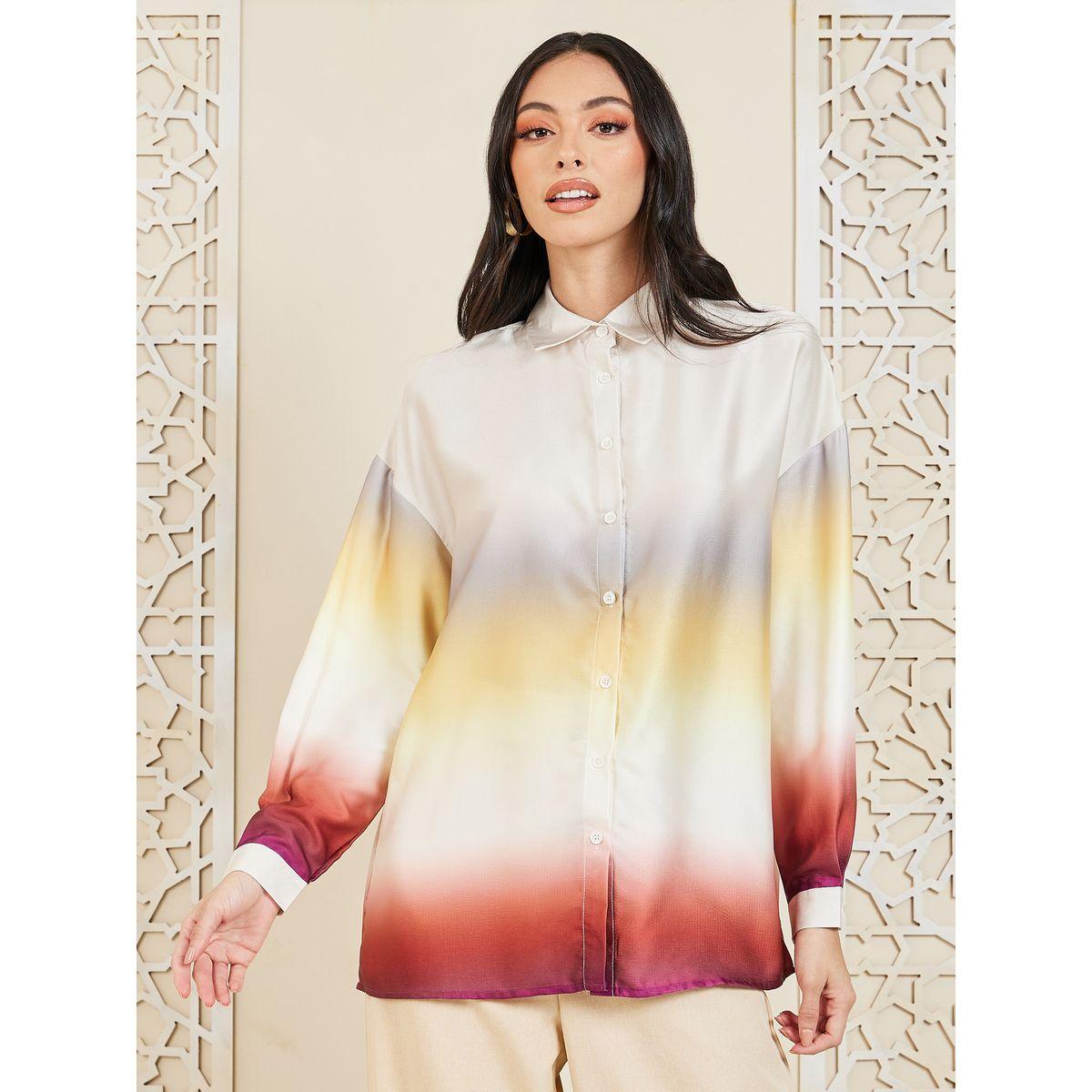Styli Satin Oversized Tie and Dye Print Shirt-women-clothing-shirtsandblouses-shirts-image-3