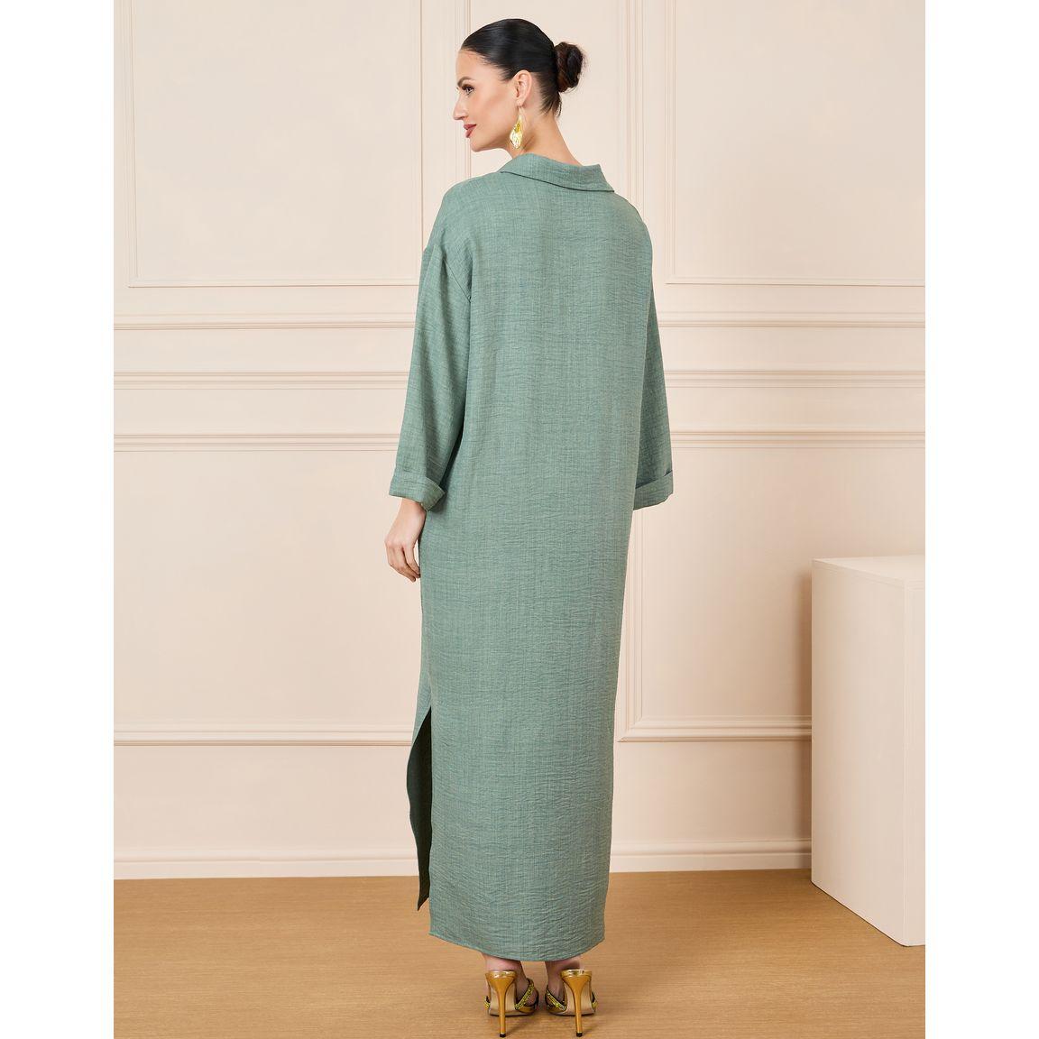 جلابية بتفاصيل بارزة مع شق جانبي-women-arabicclothing-jalabiyas-image-4