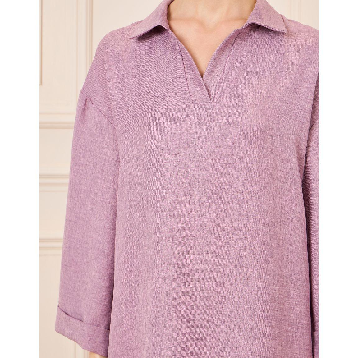 جلابية بنسيج ميلانج وشق جانبي-women-arabicclothing-jalabiyas-image-3