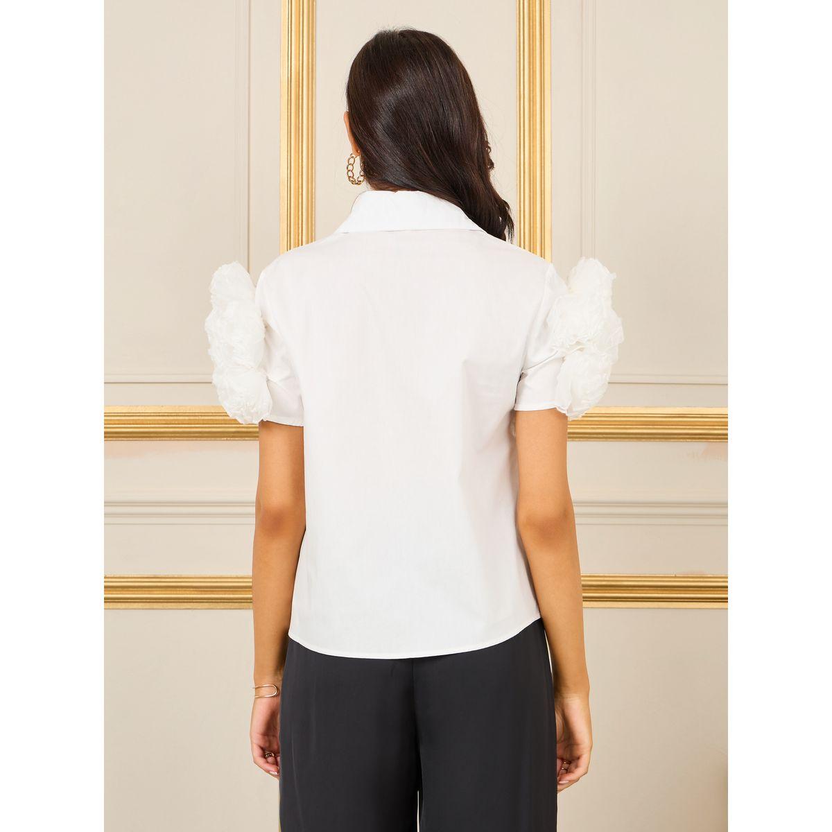 Styli Floral Corsage Sleeves Regular Fit Shirt-women-clothing-shirtsandblouses-shirts-image-5