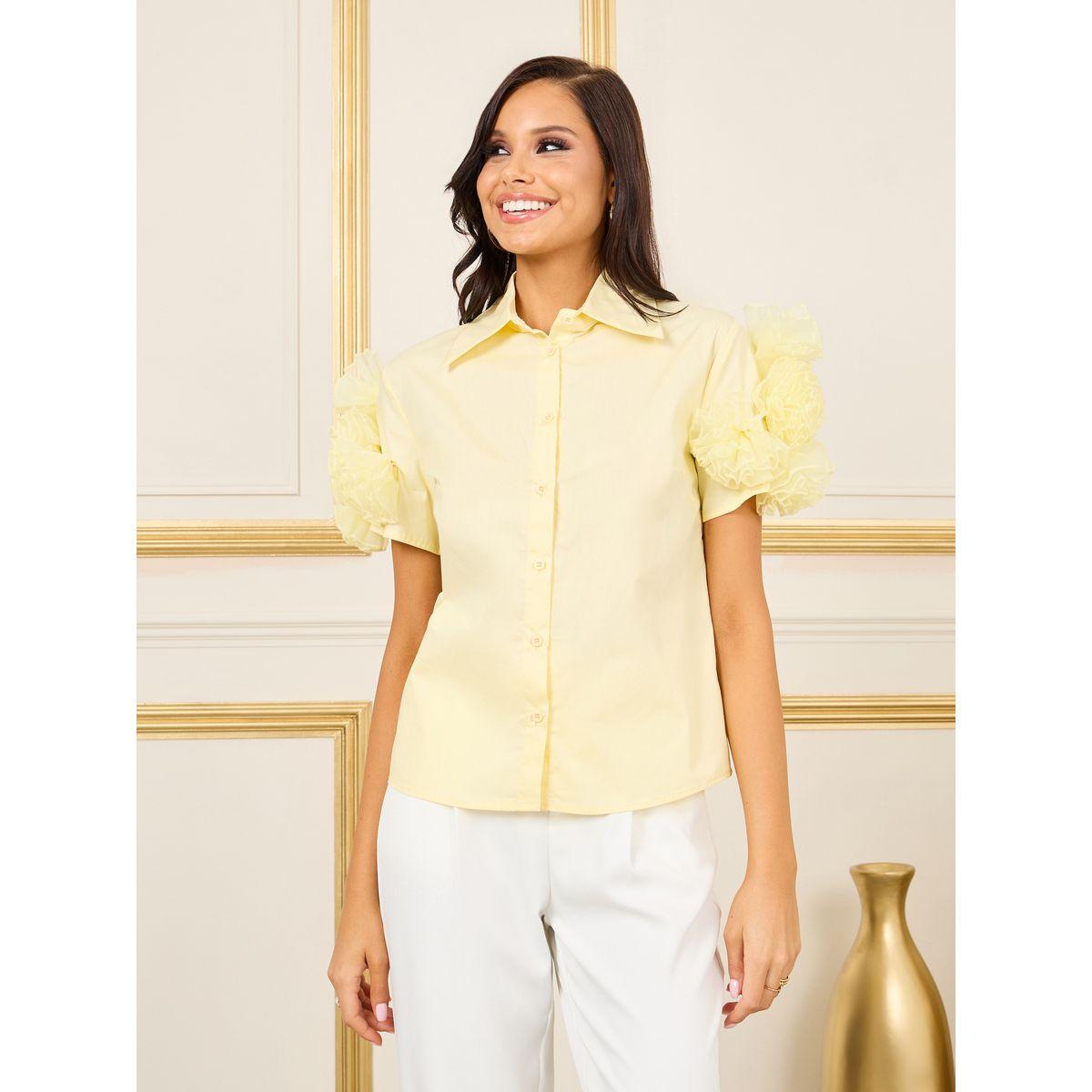 Styli Floral Corsage Sleeves Regular Fit Shirt-women-clothing-shirtsandblouses-shirts-image-2