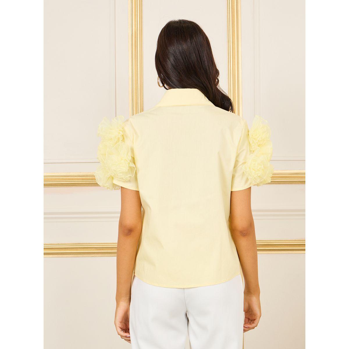 Styli Floral Corsage Sleeves Regular Fit Shirt-women-clothing-shirtsandblouses-shirts-image-5