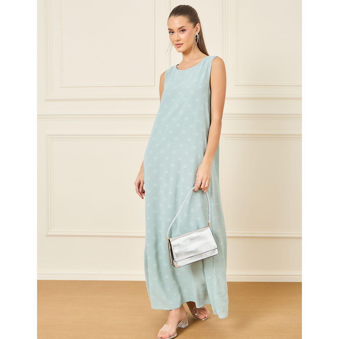 فستان بلا اكمام بتفاصيل بارزة الملمس-women-arabicclothing-jalabiyas-image-1