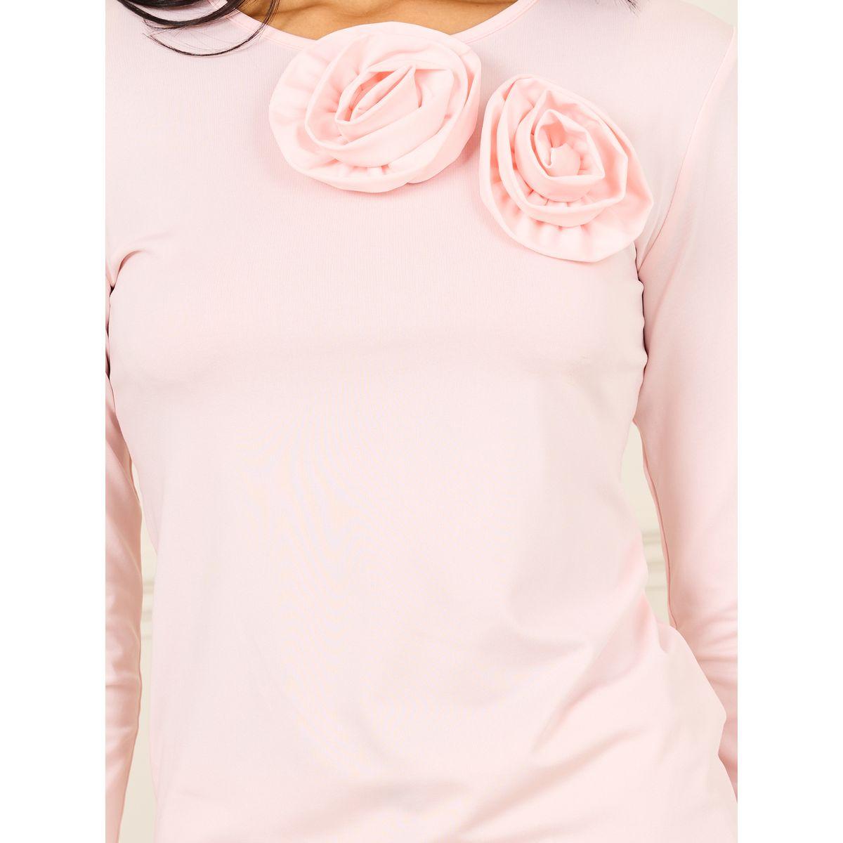 Styli Corsage Detail Fitted Knit Top-women-clothing-shirtsandblouses-blouses-image-4