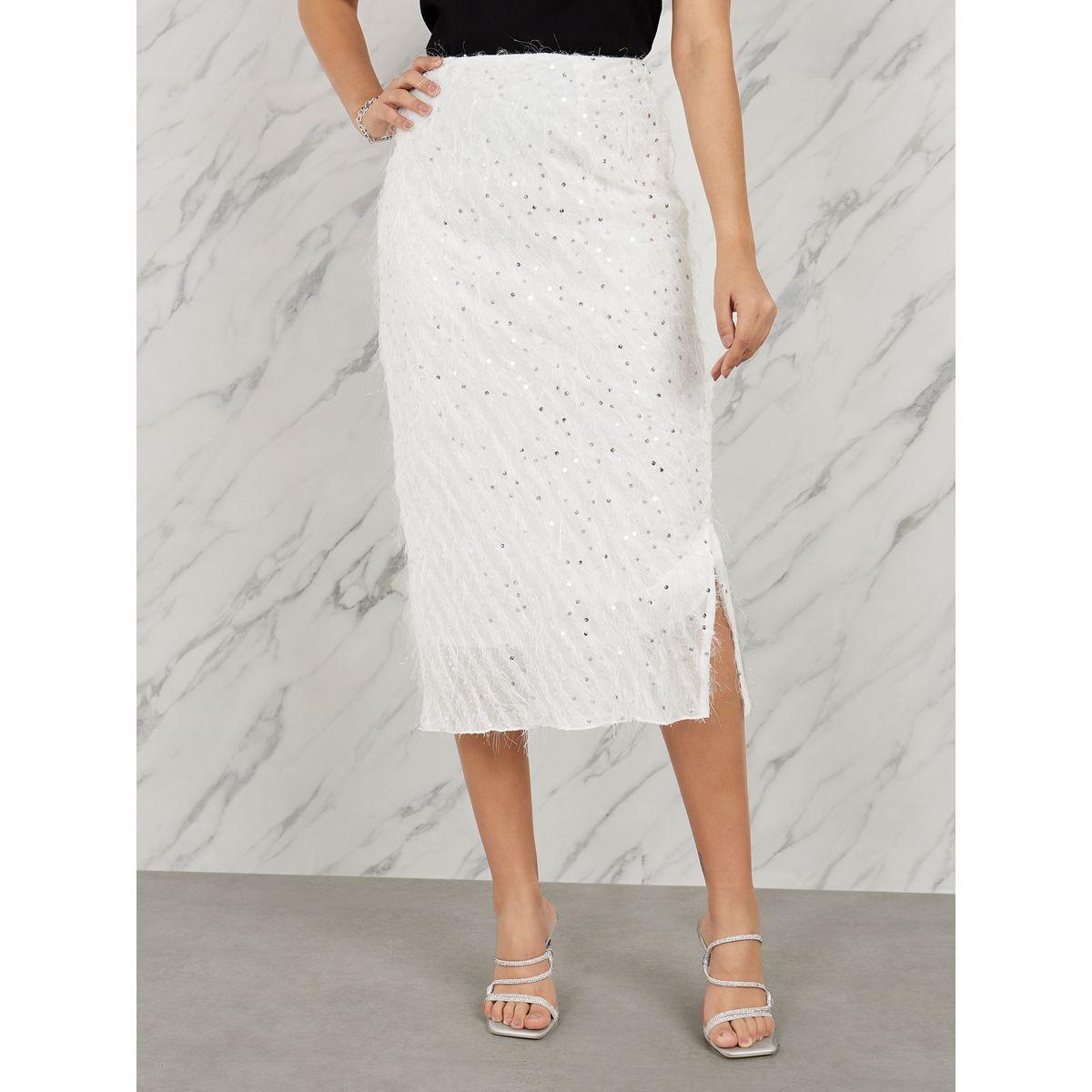 تنورة ميدي مزينة بالترتر مع شراشيب-women-clothing-bottoms-skirts-image-1