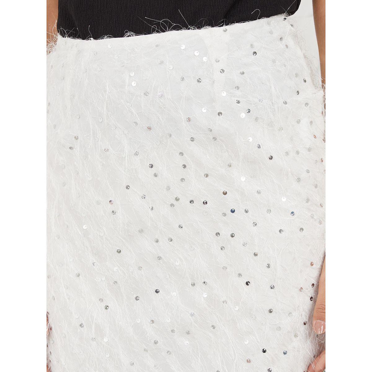 Styli Sequin Detail Tassel Texture Midi Skirt-women-clothing-bottoms-skirts-image-3