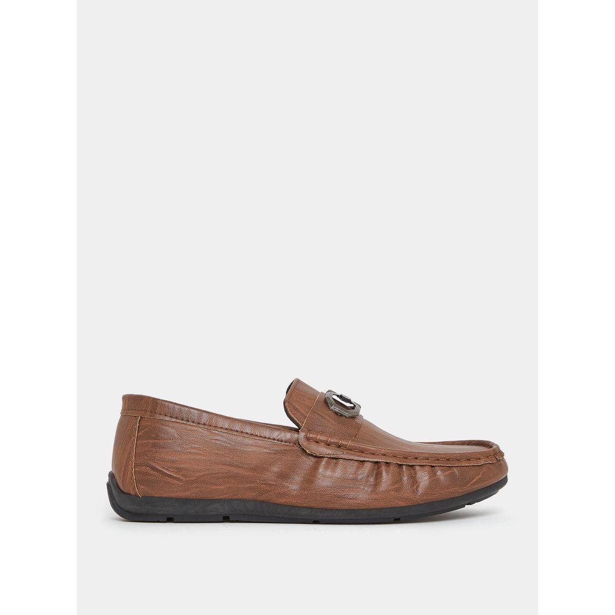 Styli Buckle Faux Leather Slip On Formal Shoes-men-shoes-formalshoes-image-1