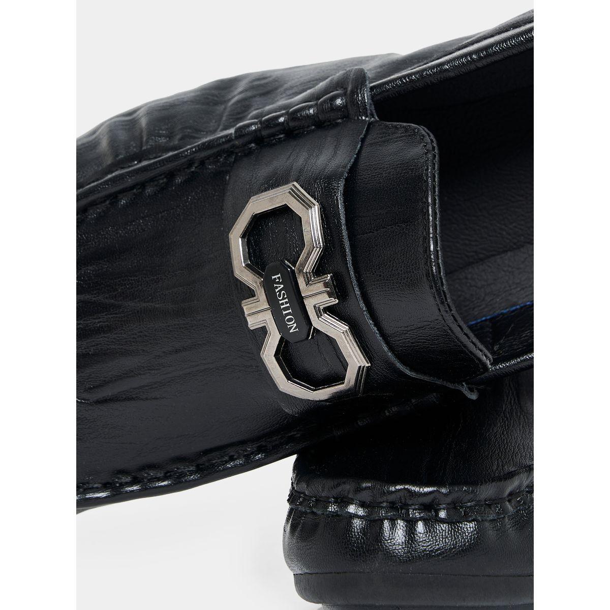 Styli Slip On Buckle Leather Formal Shoes-men-shoes-formalshoes-image-4