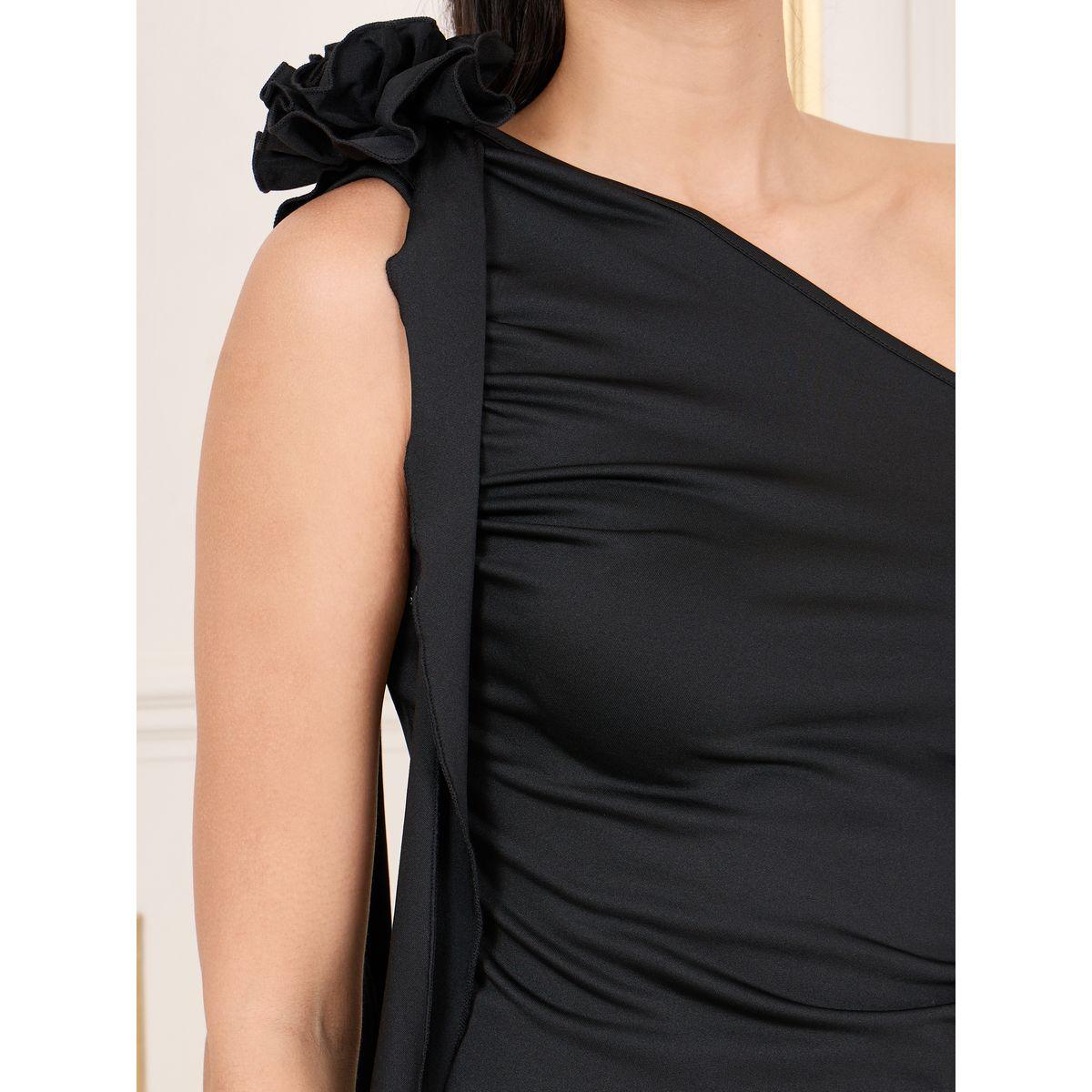 بلوزة محبوكة بكتف واحد وتفاصيل مزمومة-women-clothing-shirtsandblouses-blouses-image-4