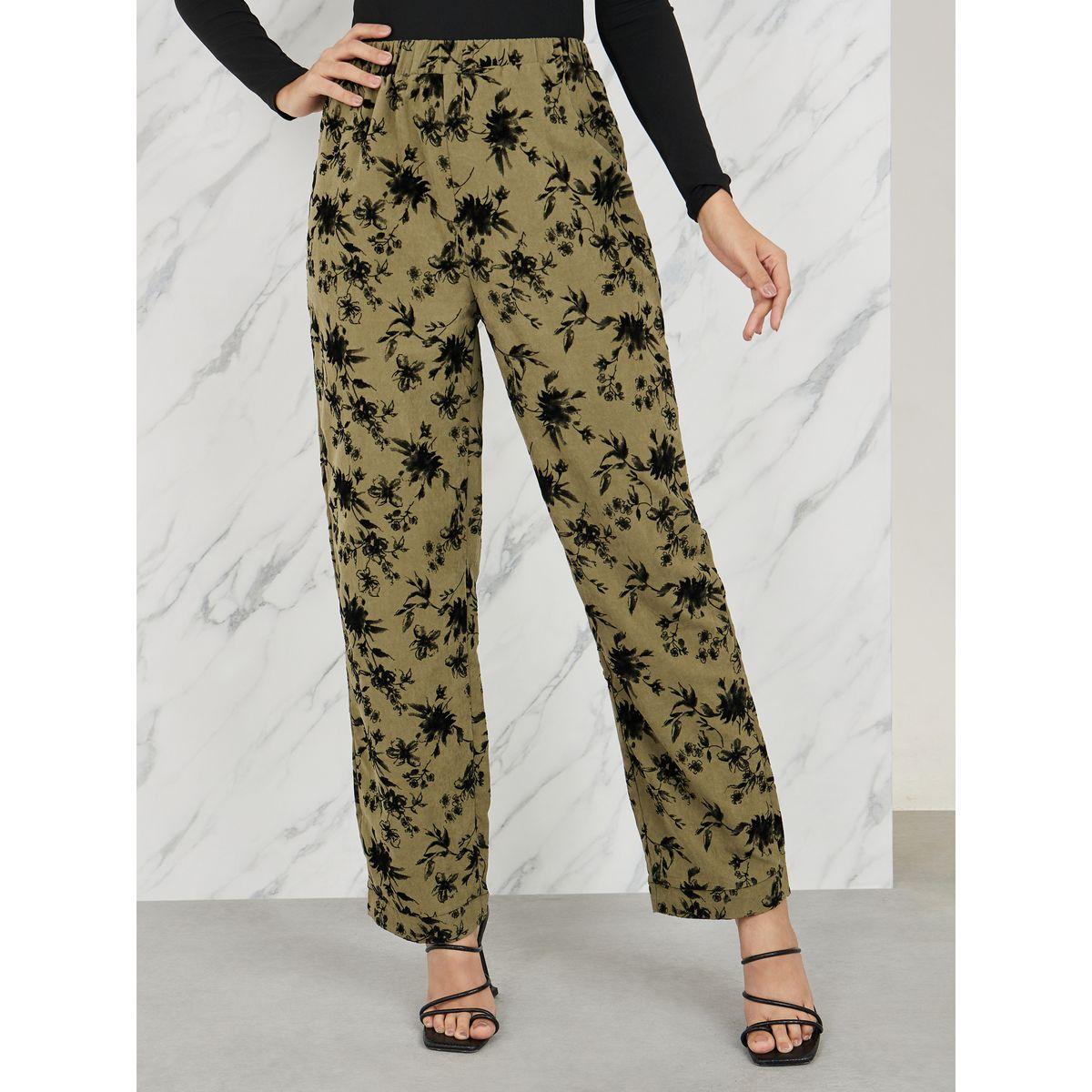 بنطال بارجل واسعة وتفاصيل جاكار-women-clothing-bottoms-trousers-image-1