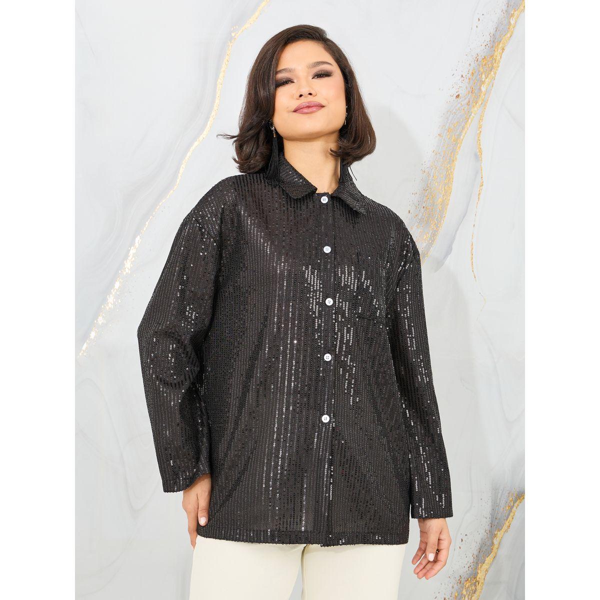 Styli Oversized All Over Sequined Shirt-women-clothing-shirtsandblouses-shirts-image-2