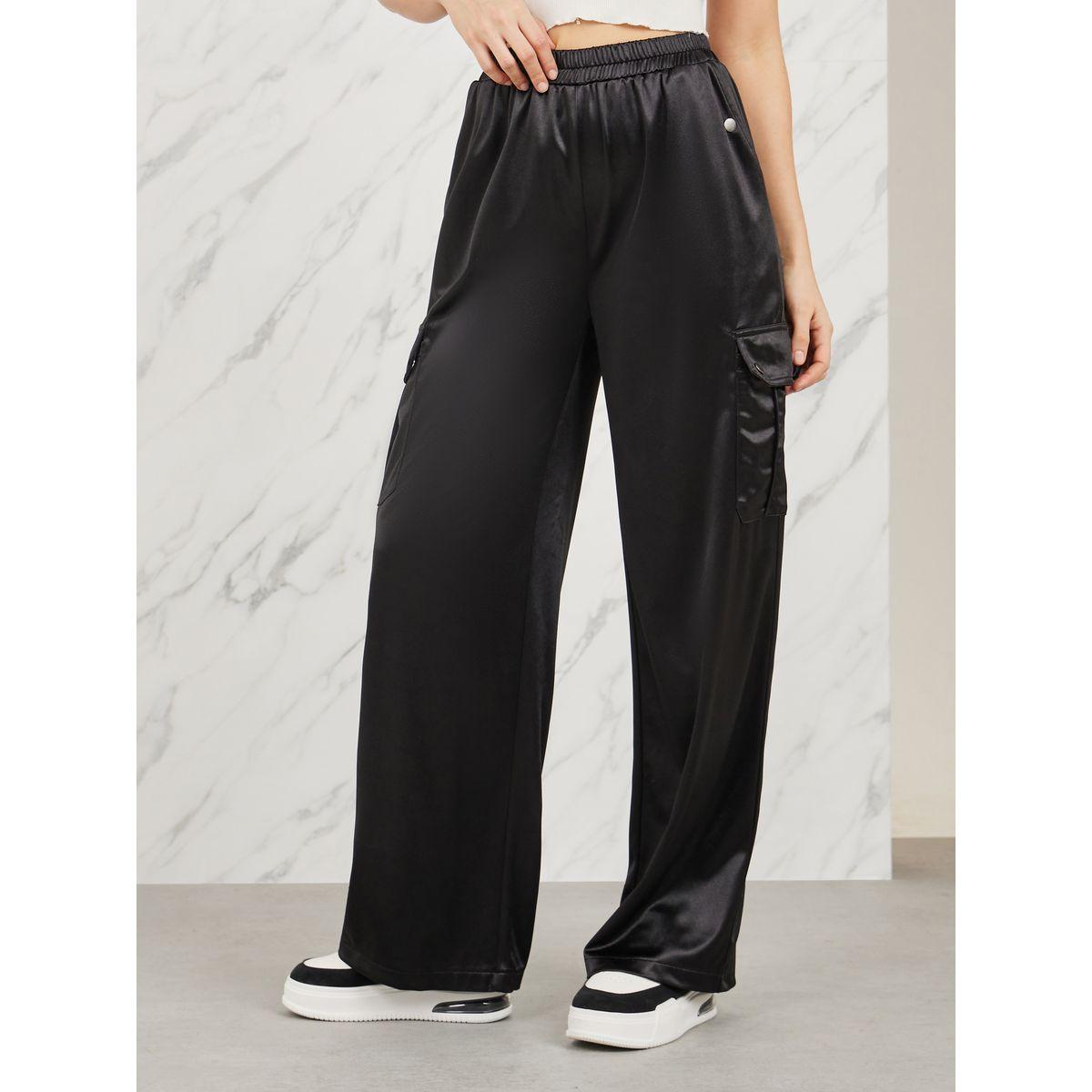 بنطال كارجو ساتان بأرجل واسعة-women-clothing-bottoms-joggers-image-1