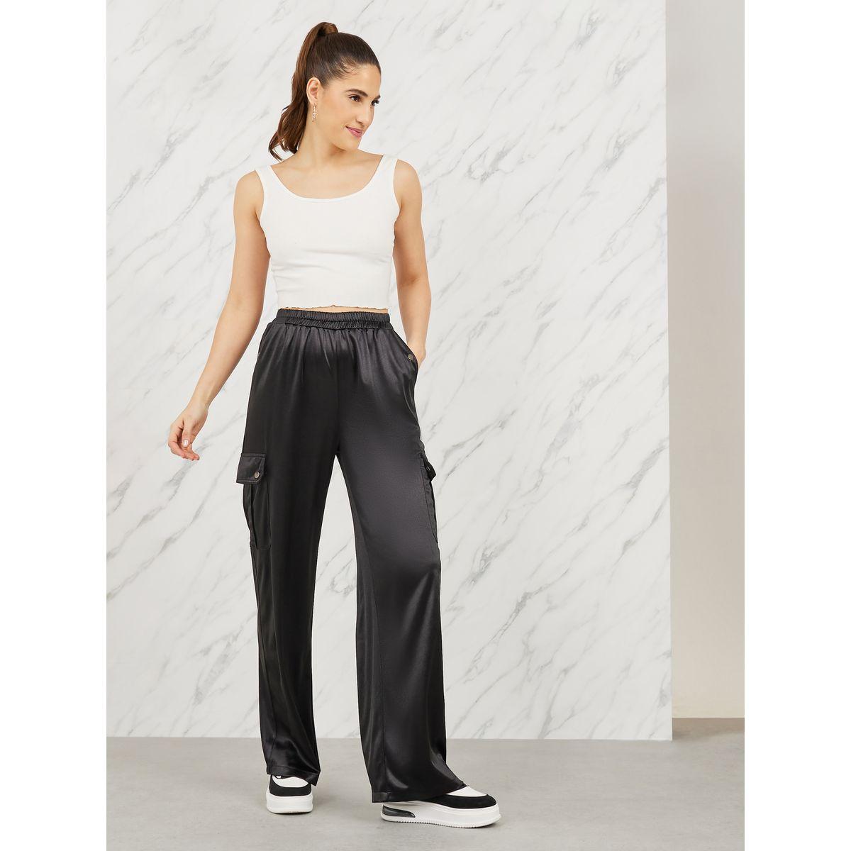 Styli Satin Button Detail Cargo Wide Leg Pant-women-clothing-bottoms-joggers-image-2