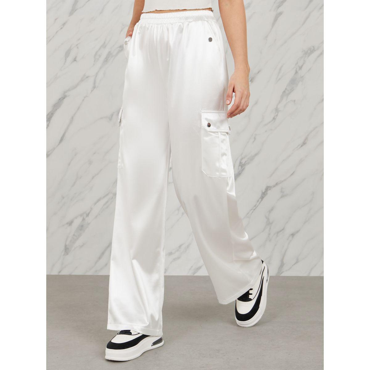 Styli Satin Button Detail Cargo Wide Leg Pant-women-clothing-bottoms-trousers-image-1