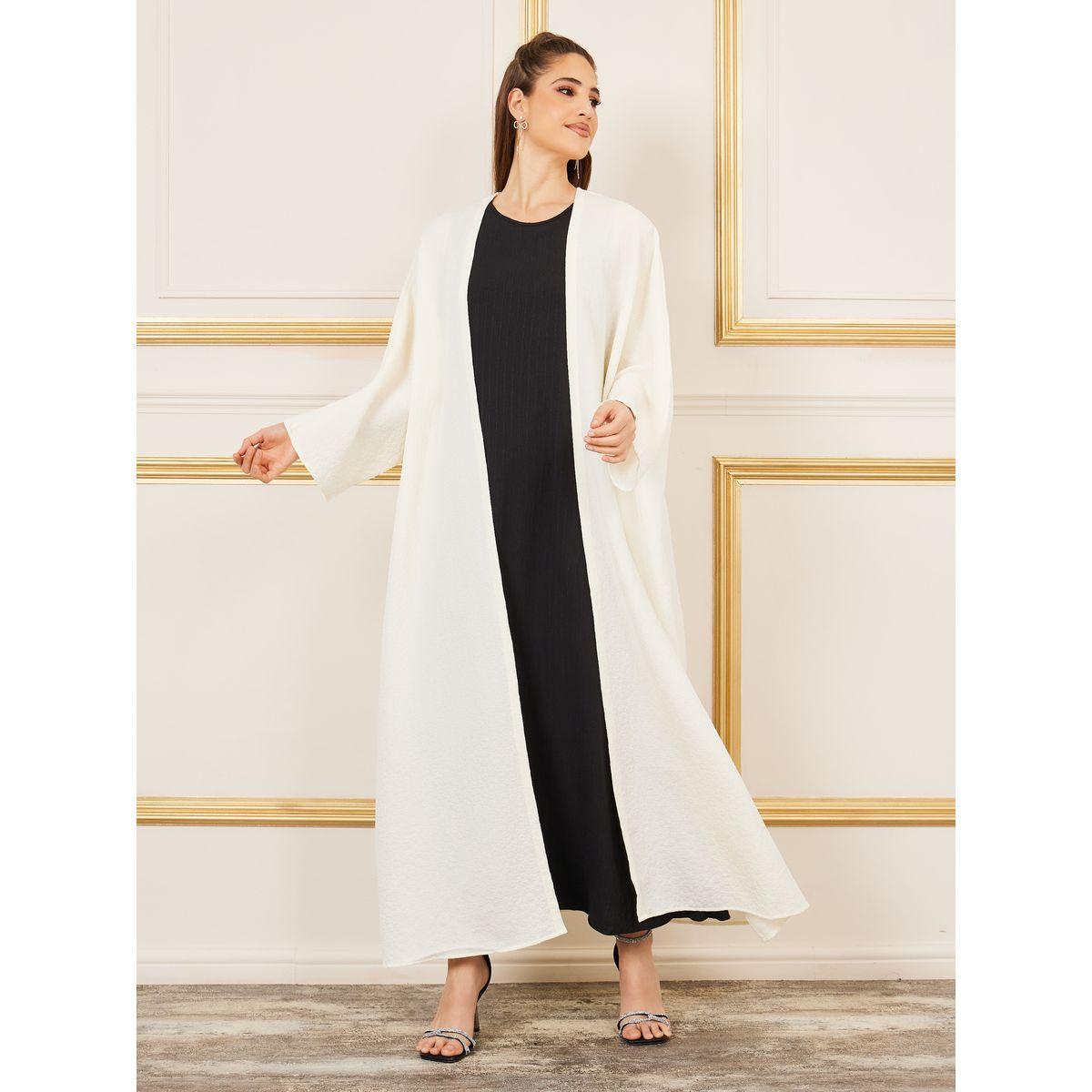Styli Striped Textured Under Abaya Dress-women-arabicclothing-abayas-image-5