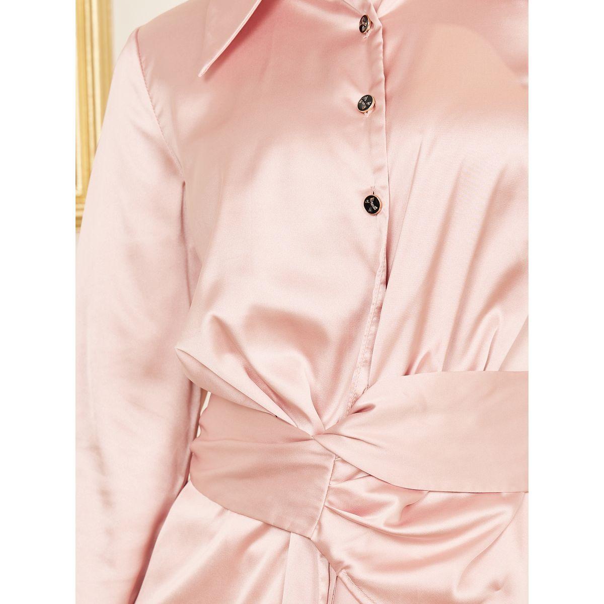 Styli Button Closure Cuff Sleeve Wrap Shirt-women-clothing-shirtsandblouses-shirts-image-3