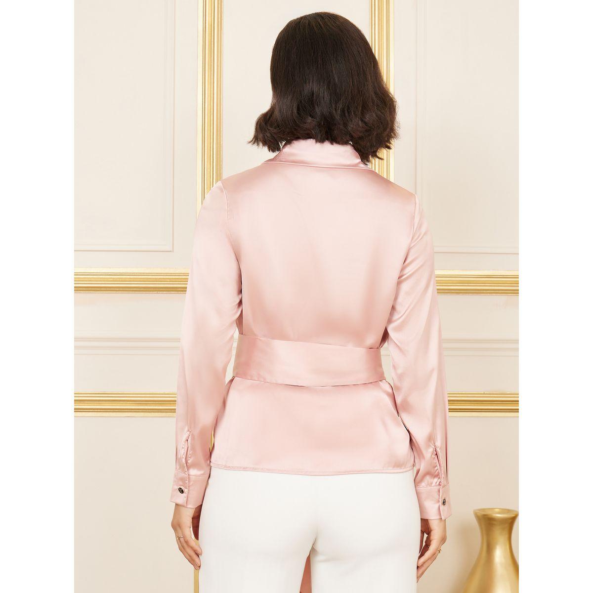 بلوزة بنمط لف واكمام بأساور-women-clothing-shirtsandblouses-shirts-image-4