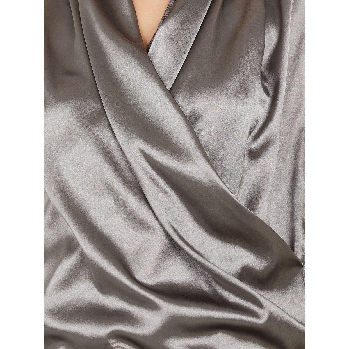 بلوزة ساتان باكمام اورجانزا وياقة منسدلة-women-clothing-shirtsandblouses-blouses-image-4