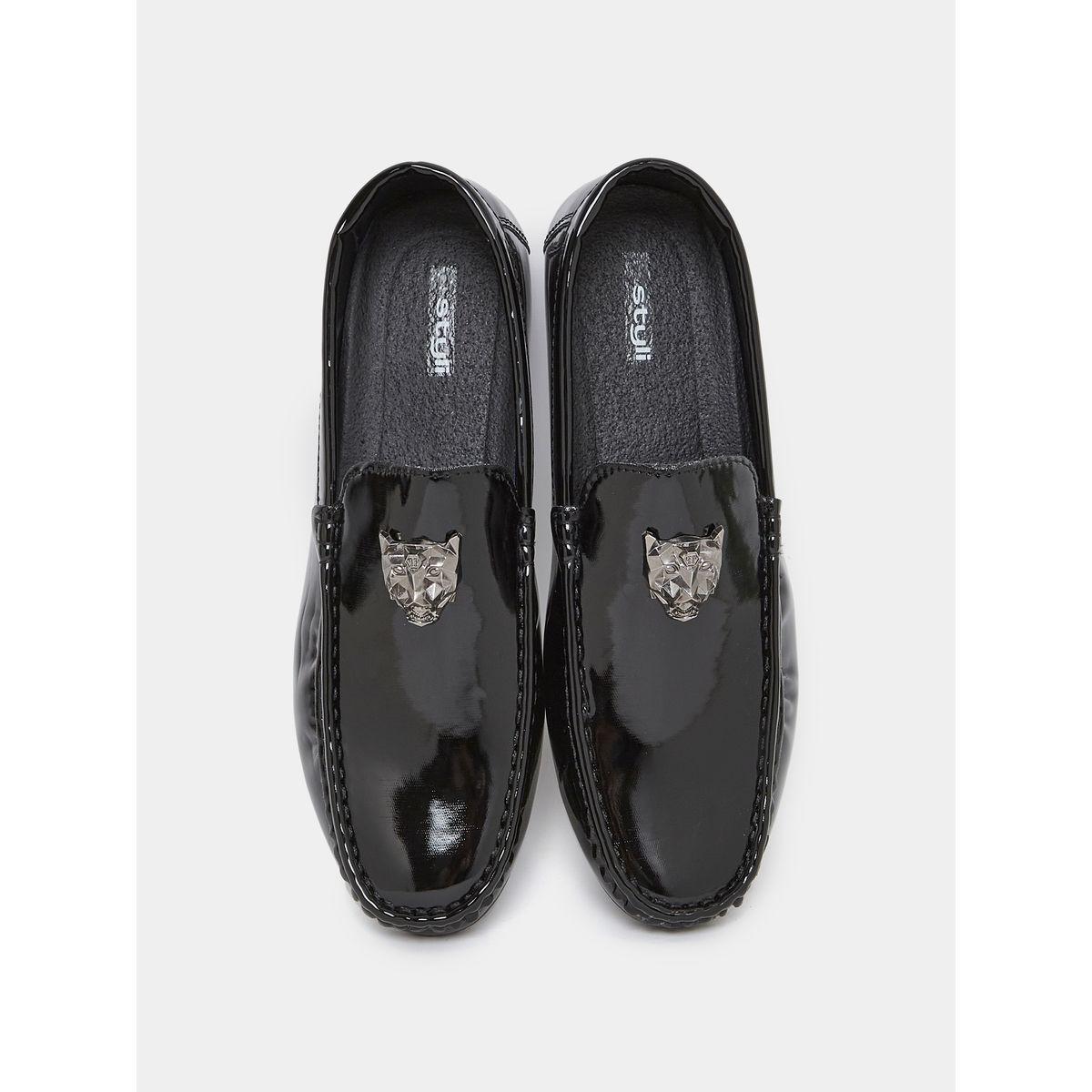 Styli Glossy Upper Flat Sole Loafers-men-shoes-formalshoes-image-5