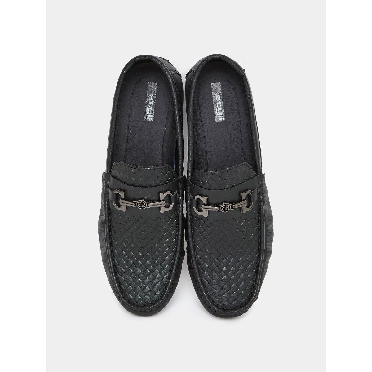 Styli Textured Flat Sole Loafers-men-shoes-formalshoes-image-5