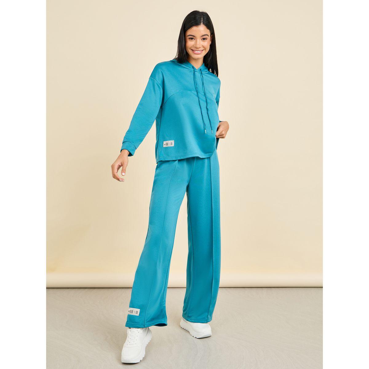 مجموعة من بنطال واسع مع هودي بدرزات-women-clothing-coordsets-image-2