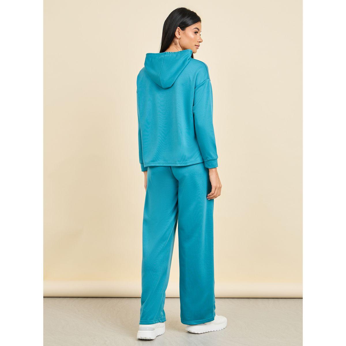 Styli Unwind Exposed Seam Detail Hoodie and Wide Leg Lounge Set-women-clothing-coordsets-image-6