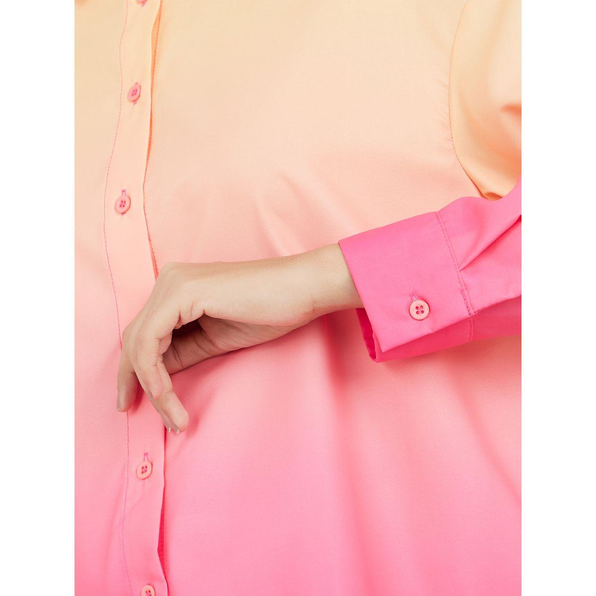 Styli Oversized Color Block High Low Hem Shirt-women-clothing-shirtsandblouses-shirts-image-2