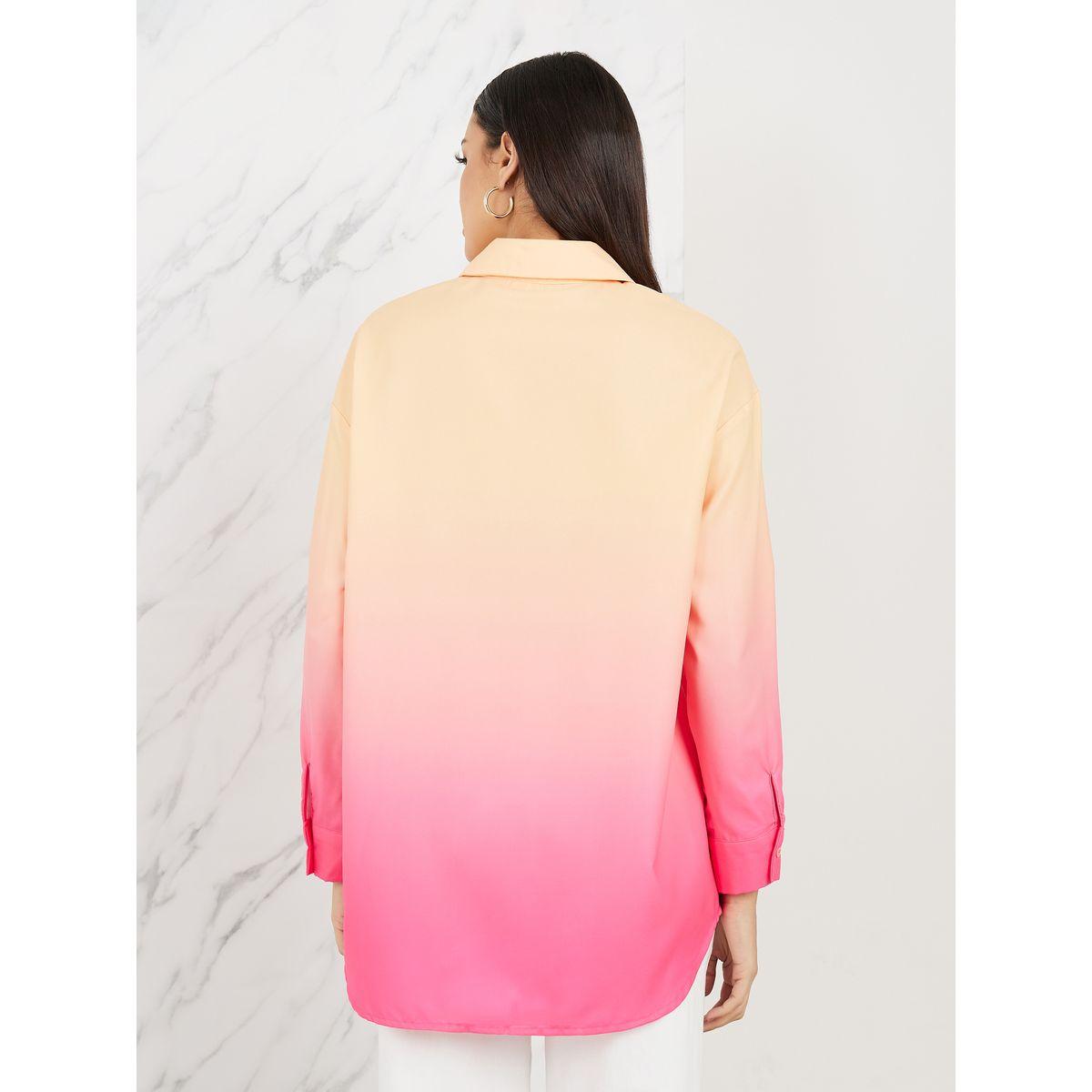 Styli Oversized Color Block High Low Hem Shirt-women-clothing-shirtsandblouses-shirts-image-5