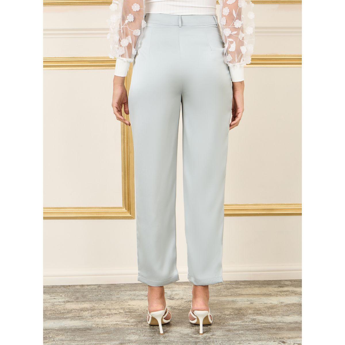 Styli Twill Tapered Ankle Length Trouser-women-clothing-bottoms-trousers-image-4