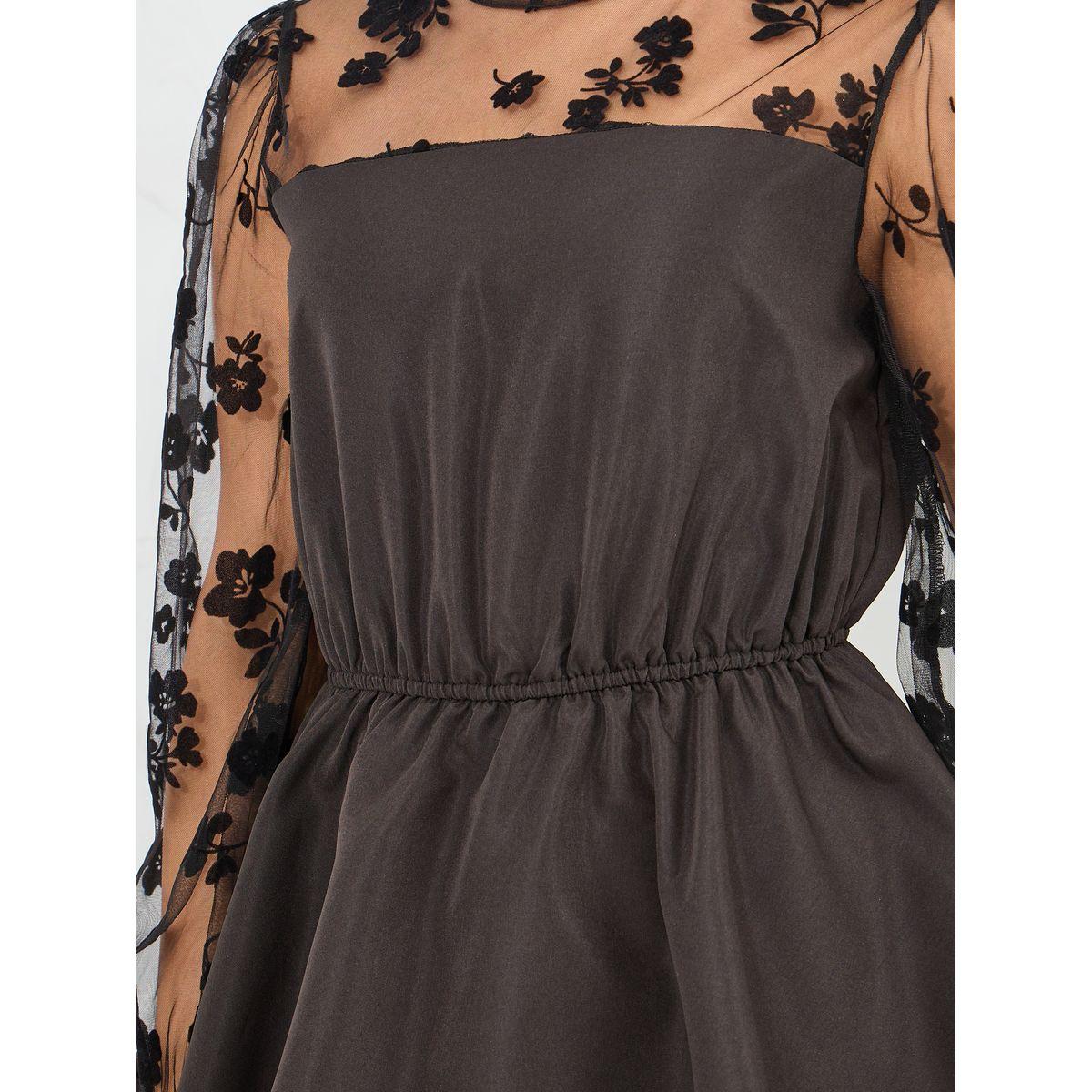 Styli Floral Mesh Insert Peplum Top-women-clothing-shirtsandblouses-blouses-image-3