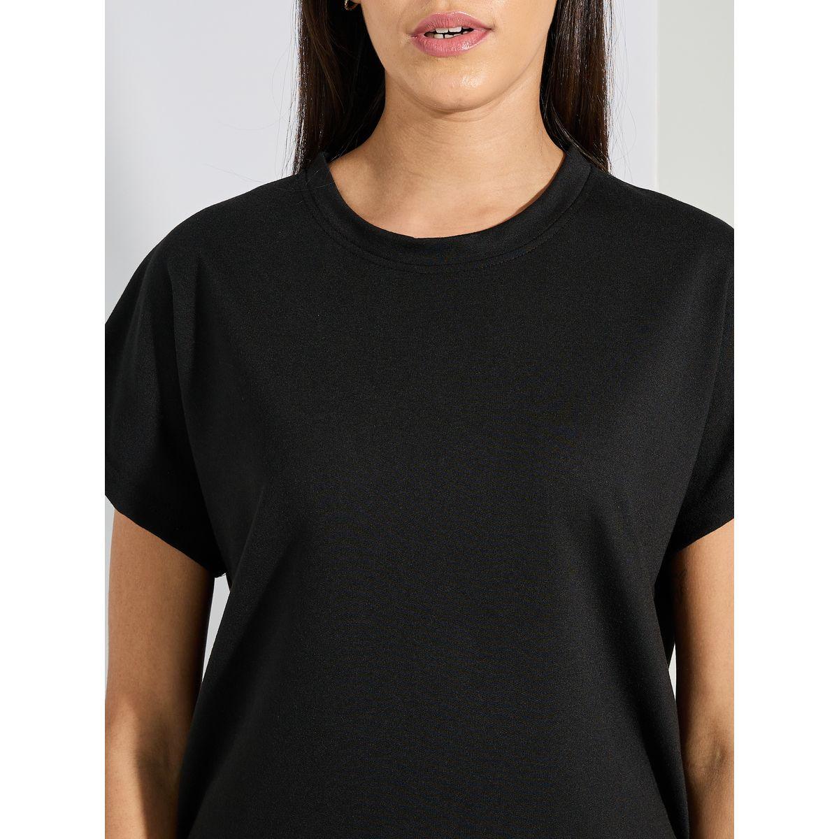 مجموعة من جوغر وبلوزة سادة بياقة دائرية-women-clothing-coordsets-image-4
