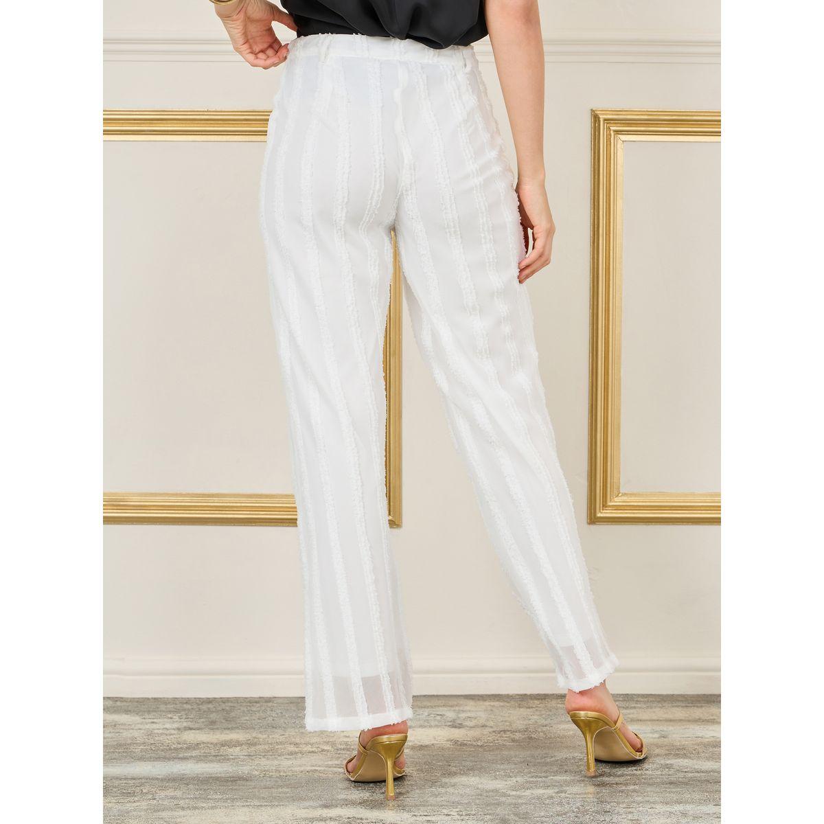 بنطال بقصة مستقيمة مع خصر مرتفع وشراشيب-women-clothing-bottoms-trousers-image-4