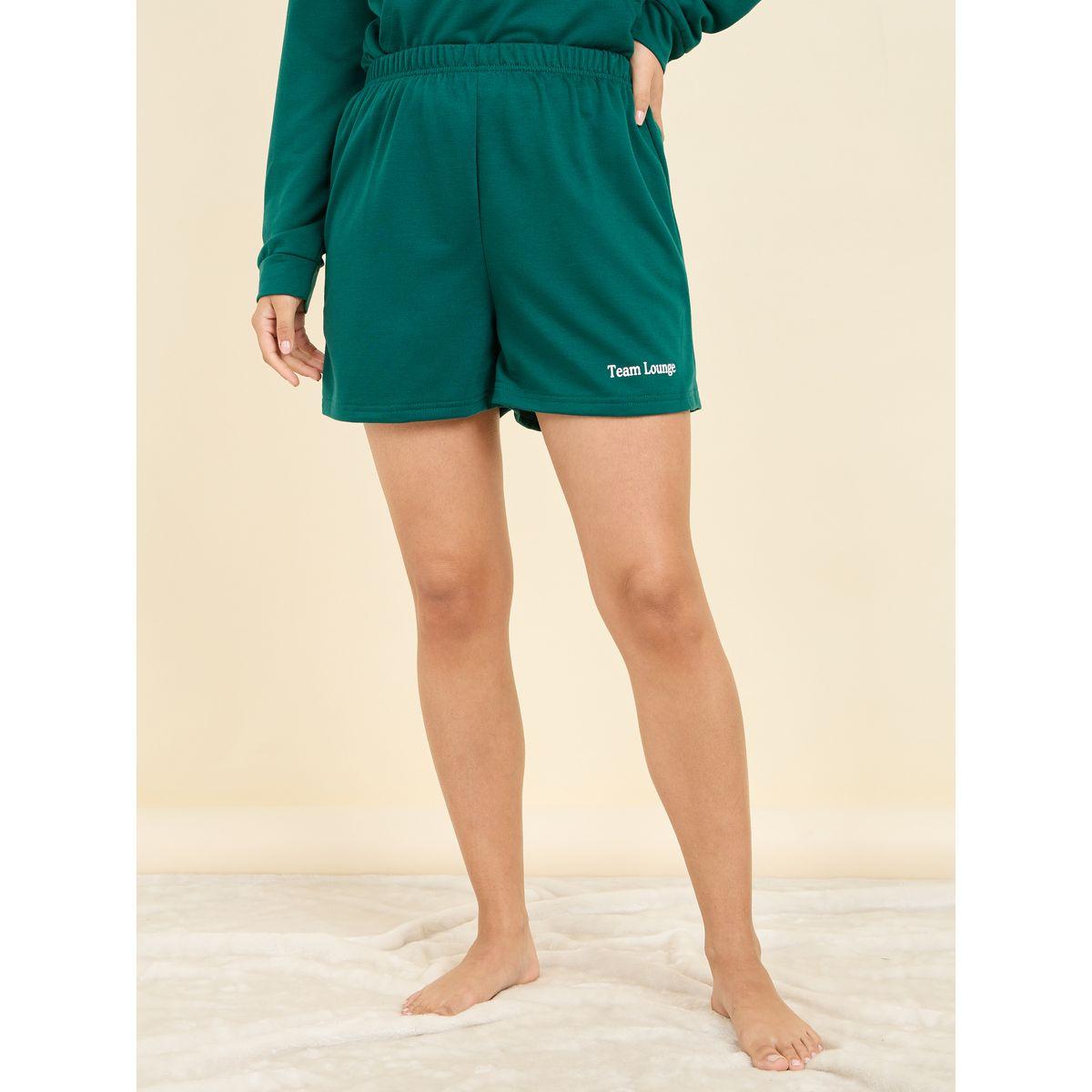 Styli Unwind Slogan Print Zip Up Top & Short Lounge Set-women-clothing-coordsets-image-5