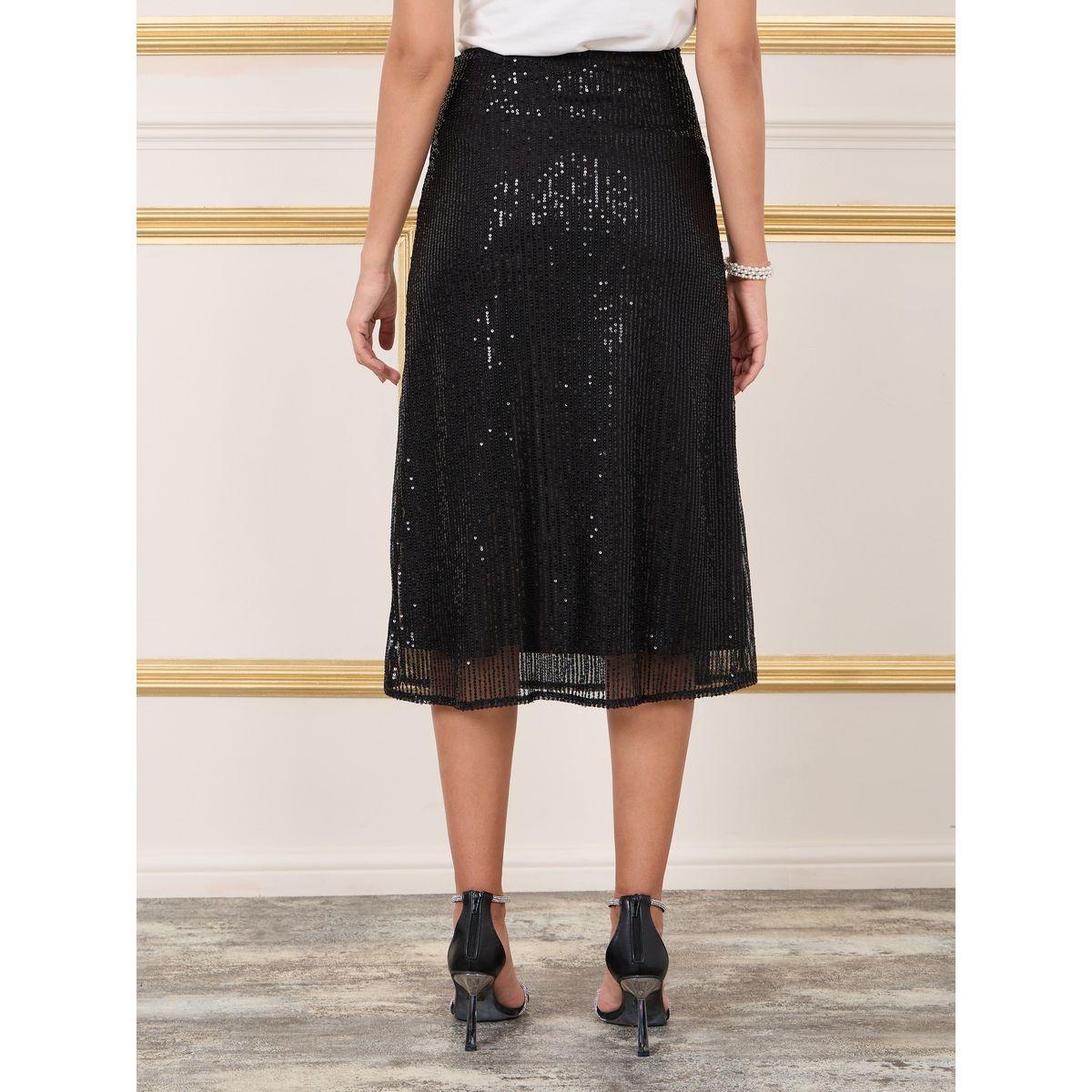Styli Sequin Detail Straight Fit Midi Skirt-women-clothing-bottoms-skirts-image-4