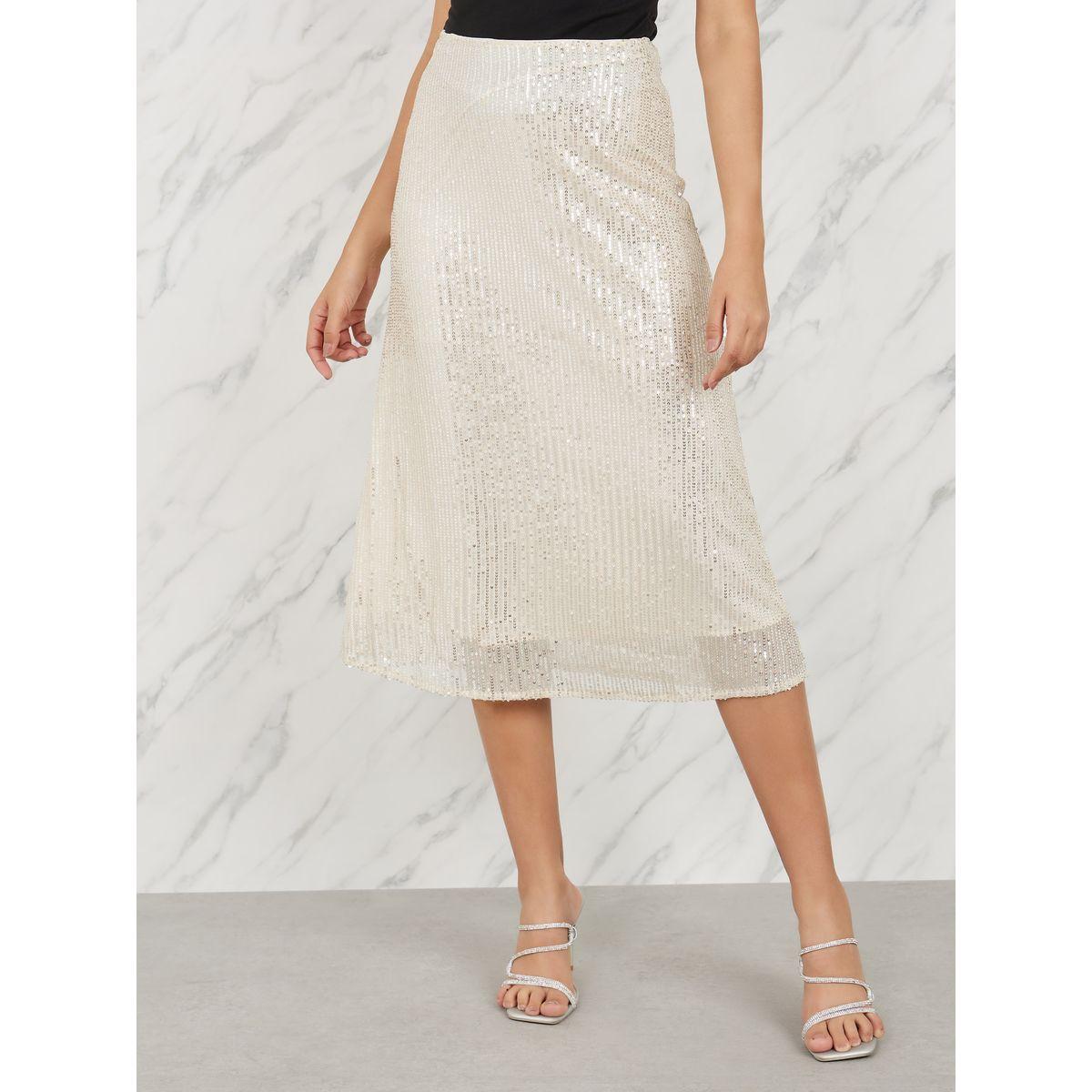 تنورة ميدي بقصة مستقيمة ومزينة بالترتر-women-clothing-bottoms-skirts-image-1