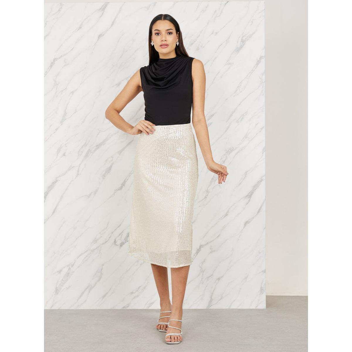 Styli Sequin Detail Straight Fit Midi Skirt-women-clothing-bottoms-skirts-image-2