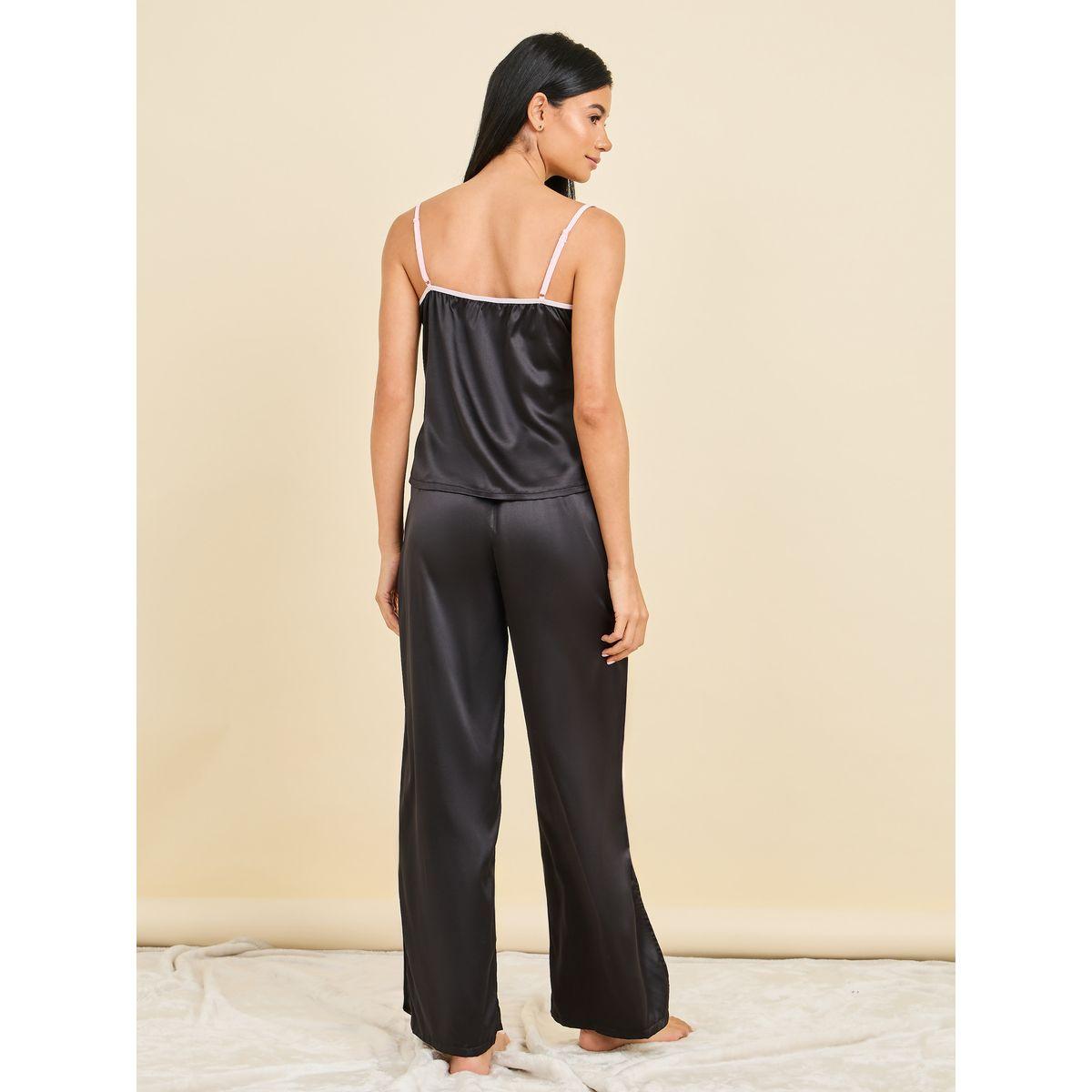 بنطال بقصة ارجل واسعة وبلوزة كامي ساتان-women-clothing-nightwear-pyjamas-longsets-image-5