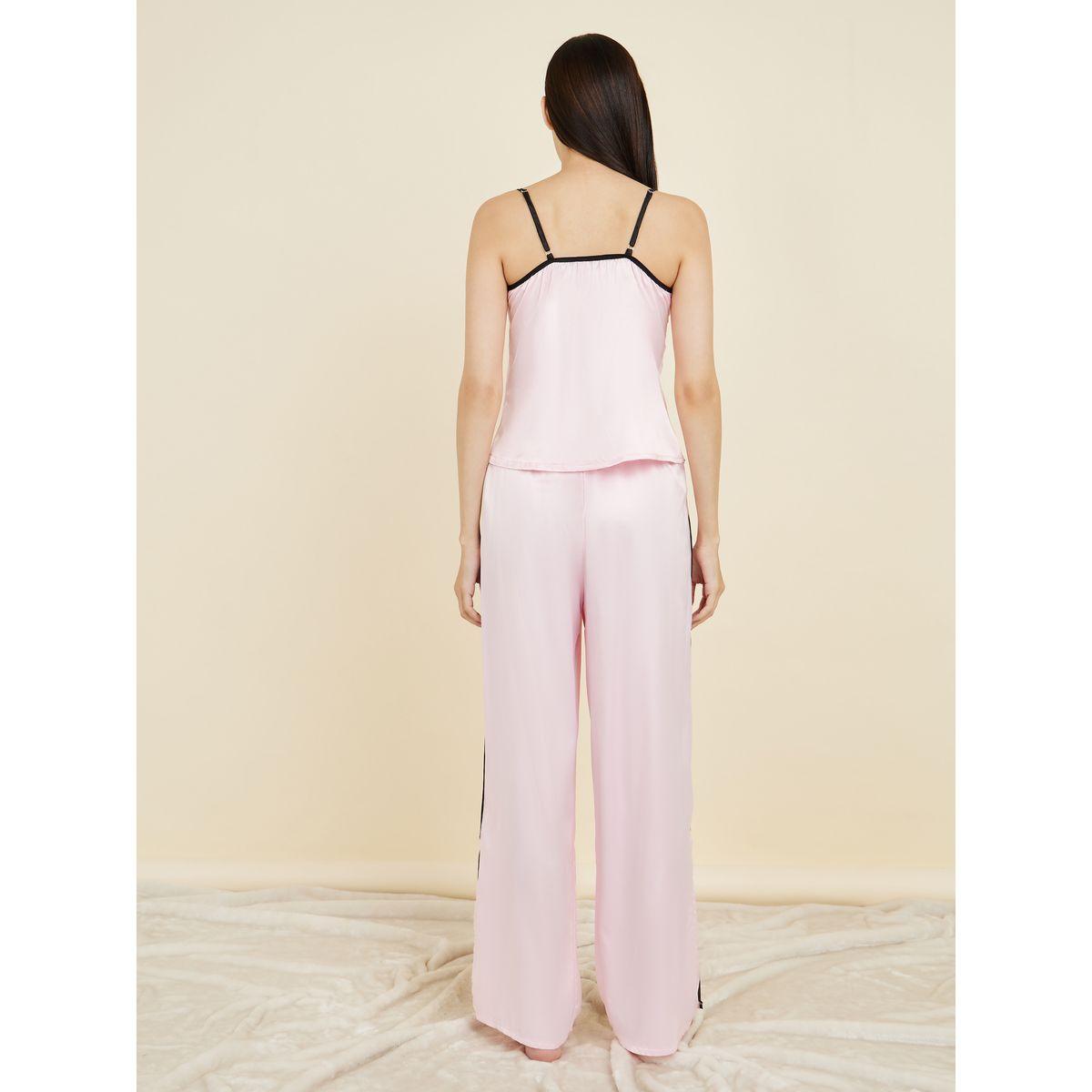 Styli Unwind Satin Piped Trim Cami & Wide Leg Pyjama Set-women-clothing-nightwear-pyjamas-longsets-image-4