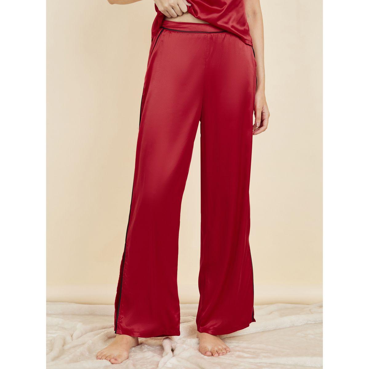 Styli Unwind Satin Piped Trim Cami and Wide Leg Pyjama Set-women-clothing-nightwear-pyjamas-longsets-image-4