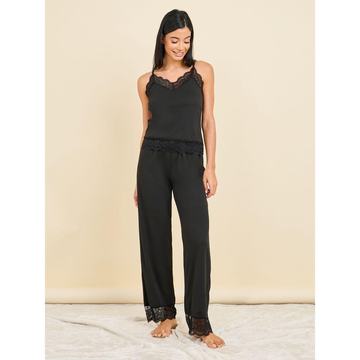Styli Unwind Lace Scallop Trim Cami and Pyjama Set-women-clothing-nightwear-pyjamas-longsets-image-2