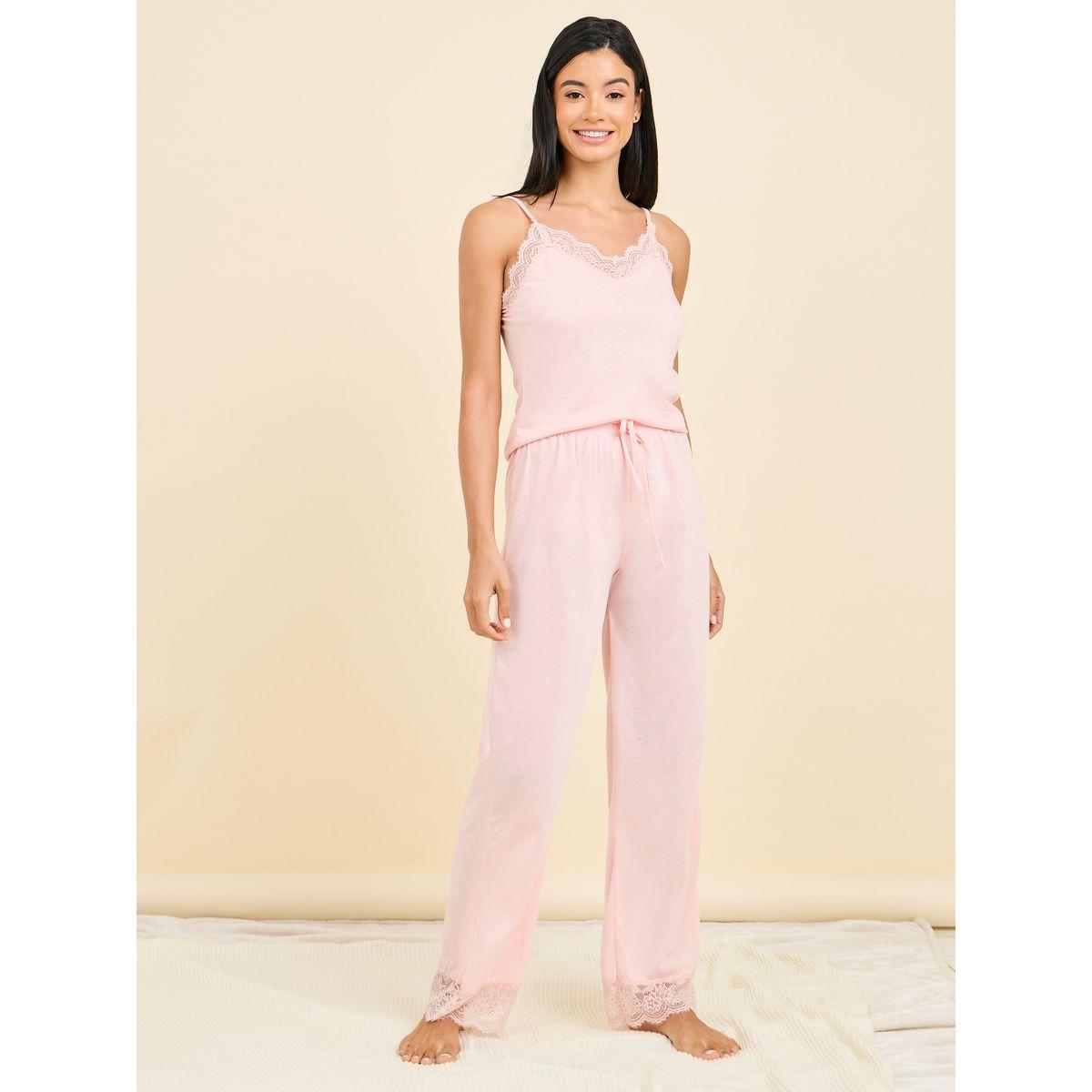 Styli Unwind Lace Scallop Trim Cami and Pyjama Set-women-clothing-nightwear-pyjamas-longsets-image-4