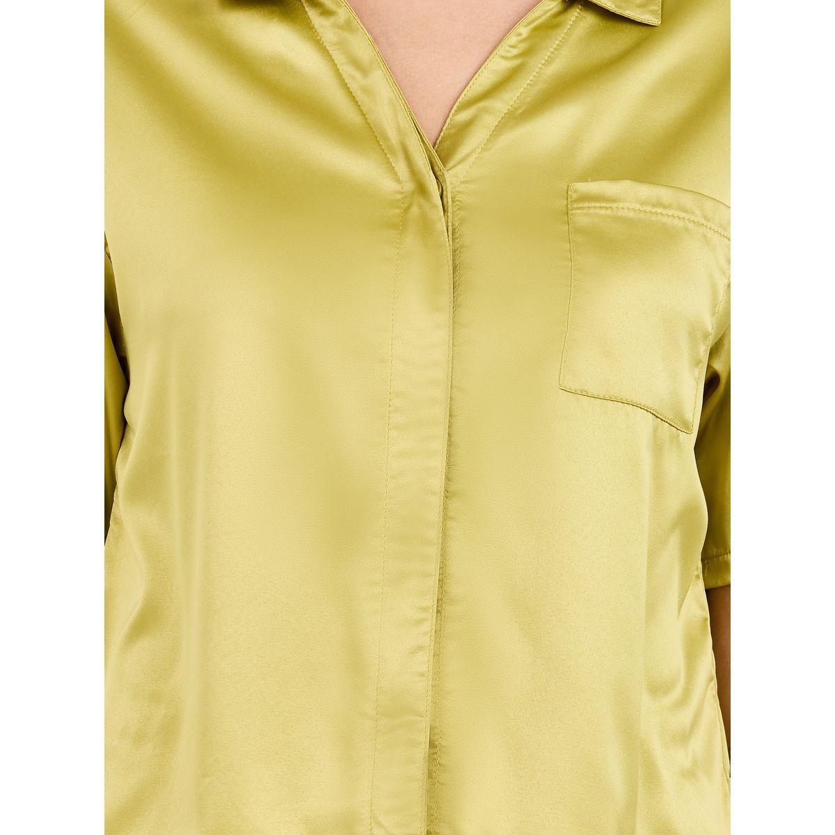 طقم من بنطال بيجاما وبلوزة ساتان بوكسي-women-clothing-nightwear-pyjamas-longsets-image-4
