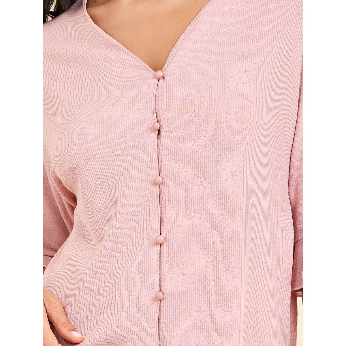 Styli Unwind Ribbed Ruffle Sleeve Shirt & Pyjama Set-women-clothing-nightwear-pyjamas-longsets-image-4