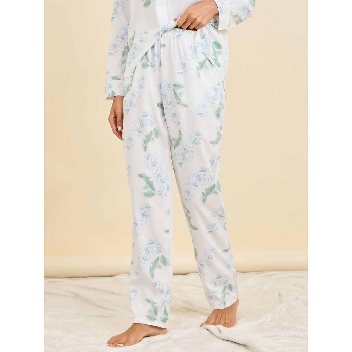 Styli Unwind Floral Print Pocket Detail Shirt & Pyjama Set-women-clothing-nightwear-pyjamas-longsets-image-5