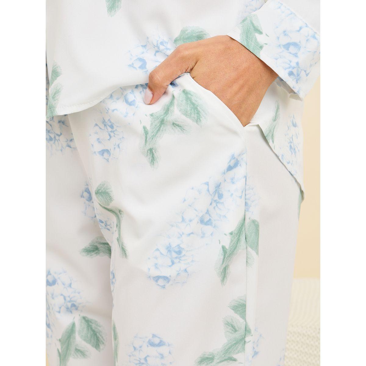 Styli Unwind Floral Print Pocket Detail Shirt & Pyjama Set-women-clothing-nightwear-pyjamas-longsets-image-6