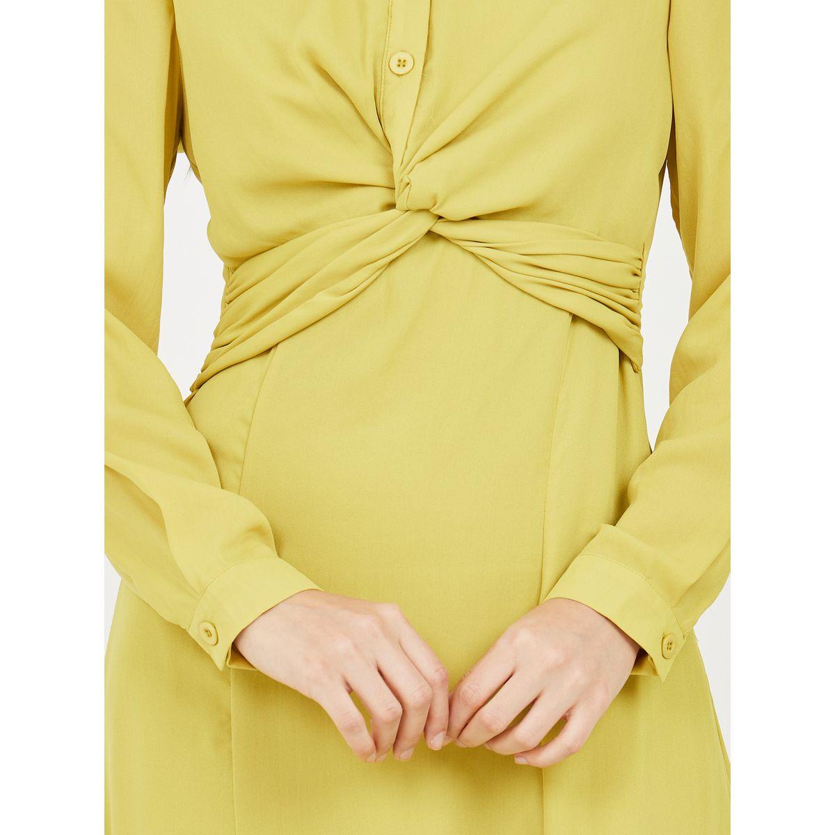 Styli Front Twist Collared A-Line Maxi Dress-women-clothing-dresses-image-3